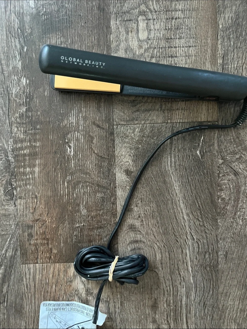 Global Beauty Black & Gold Ceramic Hair Straightener